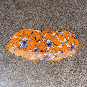 hawaiian print tube top